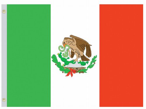 SolarMax Nylon 3'x5' 3 x 5 FT Mexico Mexican Flag US Made