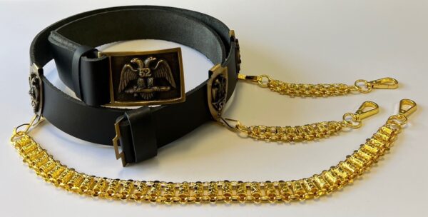 Scottish Rite 32nd Sword Belt with Chains